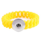1 snap button bracelet  Silicone Rainbow fit 18-20mm snaps