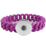 1 snap button bracelet  Silicone Rainbow fit 18-20mm snaps