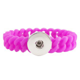 1 snap button bracelet  Silicone Rainbow fit 18-20mm snaps