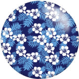20MM Flower Print glass snaps buttons  DIY jewelry
