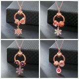 stainless steel 45CM necklace simple snowflake daisy flower pendant love clasp bone chain