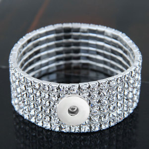 Water Diamond Bracelet Versatile Elastic Bracelet Suitable for 18MM Jewelry Snap