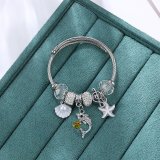 Dolphin crystal bracelet DIY starfish shell pearl stainless steel wire bracelet