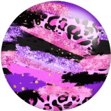 20MM Colorful Leopard Pattern Print glass snaps buttons  DIY jewelry
