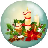 20MM Christmas  Colorful Flower  pattern Print glass snaps buttons