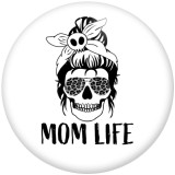 20MM Sport Girl Print glass snaps buttons  DIY jewelry