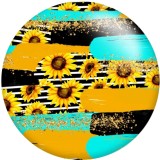 20MM Colorful Art Pattern Print glass snaps buttons  DIY jewelry