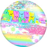 20MM Golden Line Colorful  Texture Pattern Print glass snaps buttons  DIY jewelry