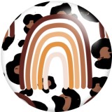 20MM Leopard Pattern Print glass snaps buttons  DIY jewelry