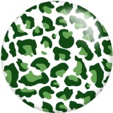 20MM Pretty Leopard Pattern Print glass snaps buttons  DIY jewelry