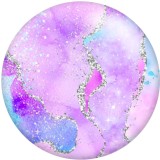 20MM Golden Line Colorful  Texture Pattern Print glass snaps buttons  DIY jewelry