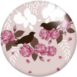 20MM  pattern  Print glass snaps buttons