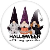 20MM Halloween Print glass snaps buttons  DIY jewelry