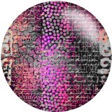 20MM  Colorful pattern  pattern Print glass snaps buttons