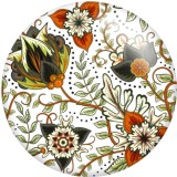 20MM Colorful pattern  pattern Print glass snaps buttons