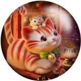 20MM Cartoon Print glass snaps buttons  DIY jewelry