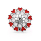 Color love  20MM  design Rhinestone  Metal snap buttons
