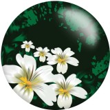 20MM strawberry  Print glass snaps buttons