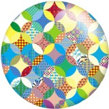 20MM Colorful pattern  pattern Print glass snaps buttons