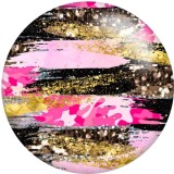 20MM Colorful Pattern  Print glass snaps buttons  DIY jewelry