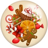 20MM Christmas  Snowman  Print glass snaps buttons  DIY jewelry