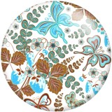 20MM Colorful pattern  Print glass snaps buttons  DIY jewelry