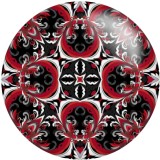 20MM  Colorful pattern  pattern Print glass snaps buttons