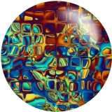 20MM Colorful pattern  pattern Print glass snaps buttons