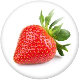 20MM strawberry  Print glass snaps buttons