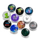 20MM Cartoon Print glass snaps buttons  DIY jewelry