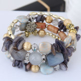 Bohemian Bracelet Retro Turquoise Agate Beads Multi layer Winding Bracelet