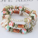 Ethnic Style Versatile Multilayer Bracelet Women's Handmade Beads Winding Bracelet
