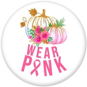20MM L\ove Fall Pumpkin Print glass snaps buttons  DIY jewelry