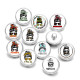 20MM Sport Girl Print glass snaps buttons  DIY jewelry