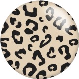 20MM Leopard Pattern Print glass snaps buttons  DIY jewelry