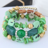 Bohemian Bracelet Retro Turquoise Agate Beads Multi layer Winding Bracelet