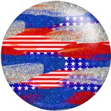 20MM Golden Line Colorful  Texture Pattern Print glass snaps buttons  DIY jewelry