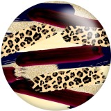 20MM Colorful Leopard Pattern Print glass snaps buttons  DIY jewelry