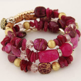 Bohemian Bracelet Retro Turquoise Agate Beads Multi layer Winding Bracelet