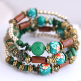Ethnic Style Versatile Multilayer Bracelet Women's Handmade Beads Winding Bracelet