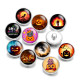 20MM Halloween Print glass snaps buttons  DIY jewelry
