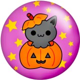20MM Halloween Print glass snaps buttons  DIY jewelry