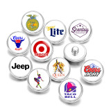 20MM LOGO  QUEEN GIRLS Print glass snaps buttons  DIY jewelry