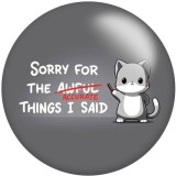 20MM Cartoon Print glass snaps buttons  DIY jewelry