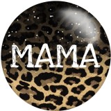 20MM Pretty Leopard Pattern Print glass snaps buttons  DIY jewelry