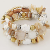 Bohemian Bracelet Retro Turquoise Agate Beads Multi layer Winding Bracelet