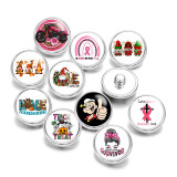 20MM Love dwarf Print glass snaps buttons  DIY jewelry
