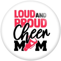 20MM Sport Mom Print glass snaps buttons  DIY jewelry