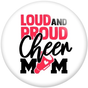 20MM Sport Mom Print glass snaps buttons  DIY jewelry