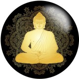 20MM Faith pattern Print glass snaps buttons